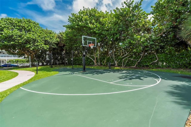 view of basketball court featuring community basketball court