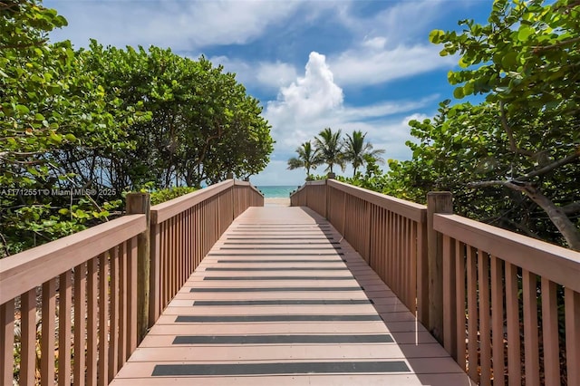 view of property's community featuring a water view