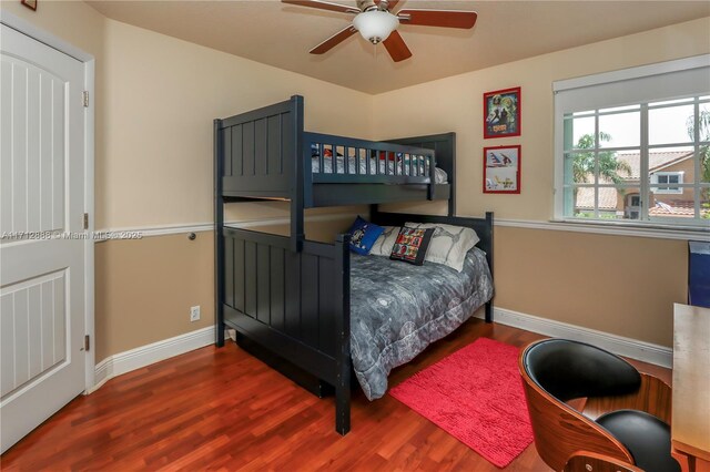 bedroom featuring hardwood / wood-style flooring