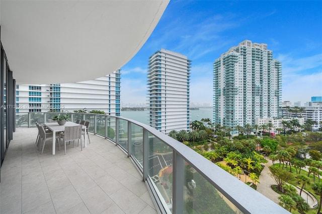 balcony featuring a view of city