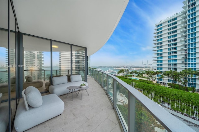 balcony featuring a view of city