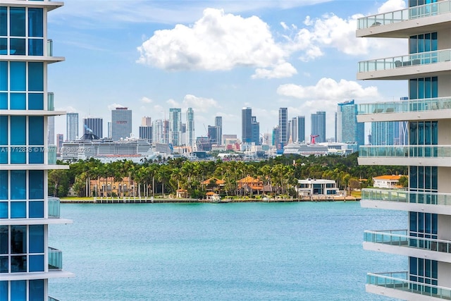 water view with a city view