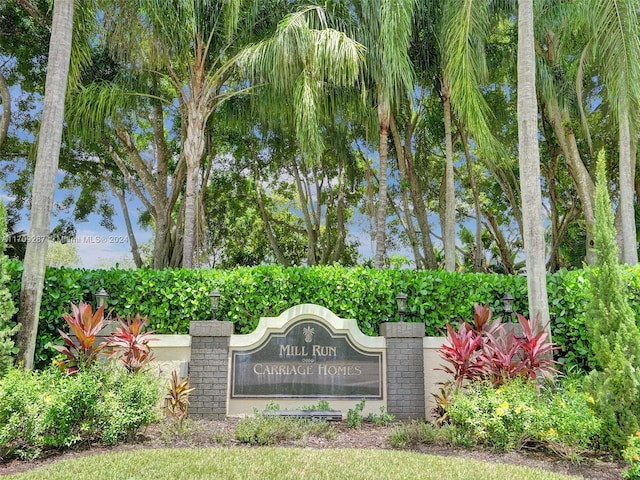 view of community sign