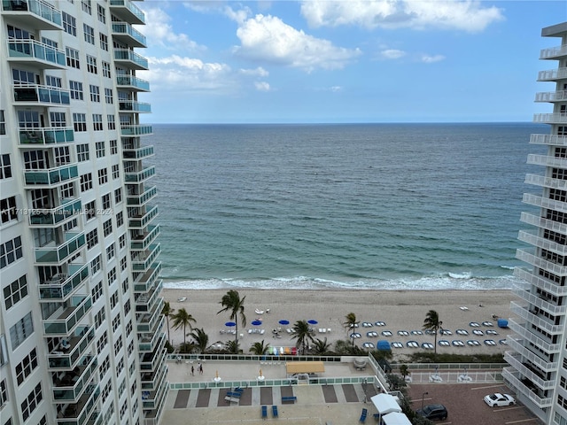 water view with a beach view