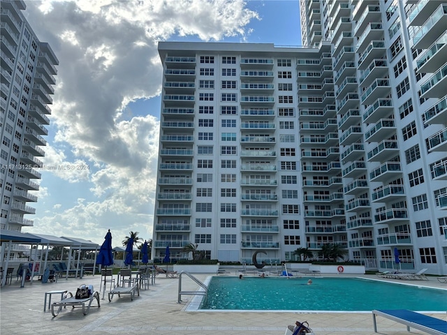 view of pool with a patio