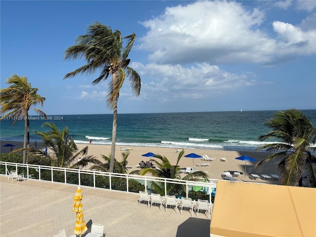 water view featuring a beach view