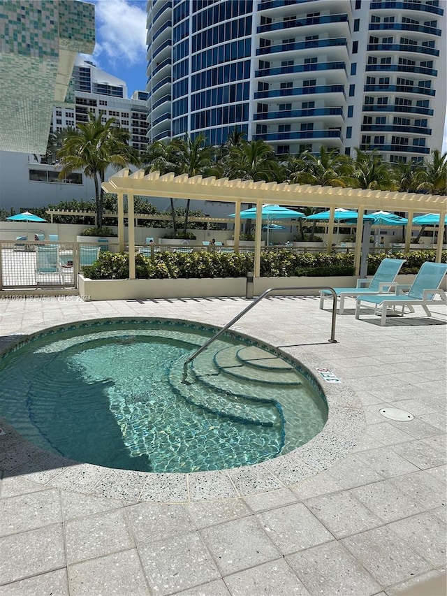 view of pool with a patio