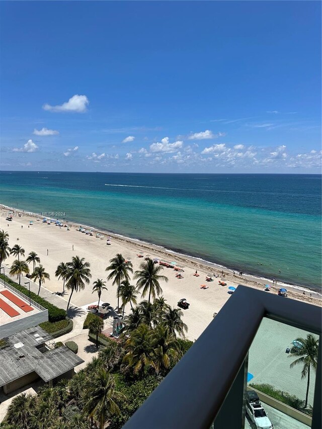 property view of water with a view of the beach