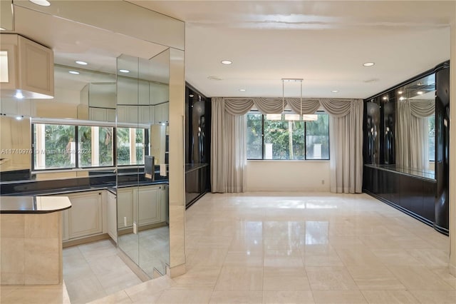 view of unfurnished dining area