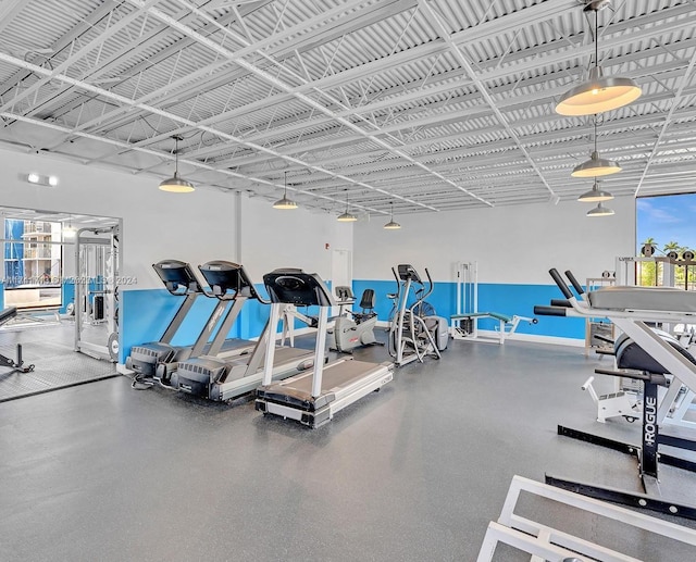 view of exercise room