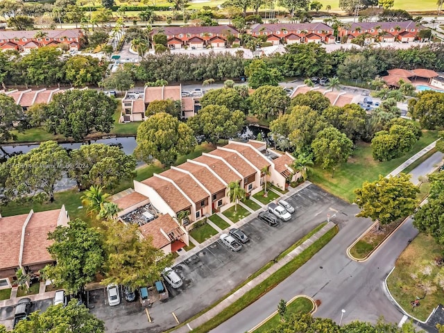 drone / aerial view with a residential view