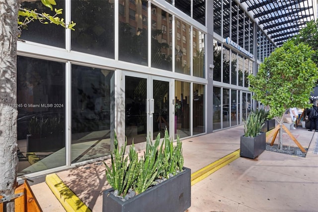 exterior space featuring french doors