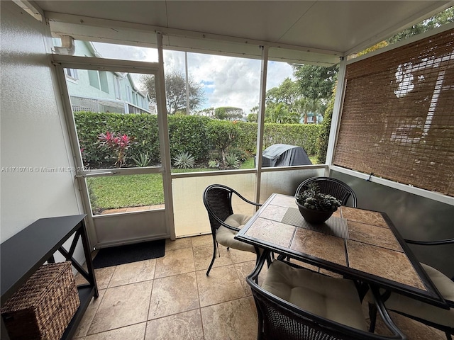 view of sunroom