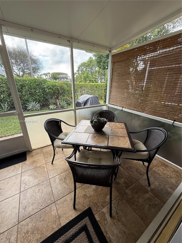 view of sunroom