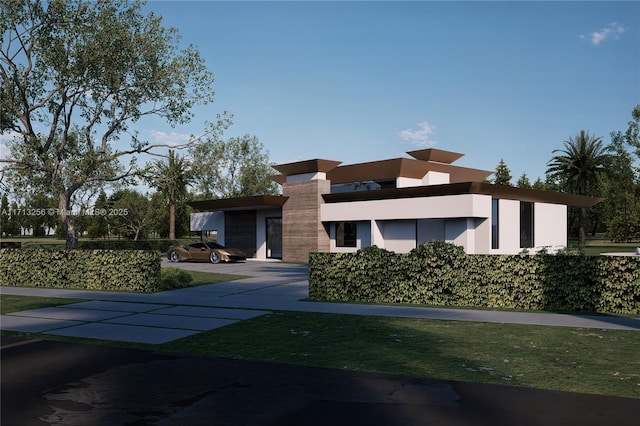 view of modern home