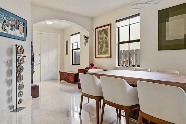 view of dining area