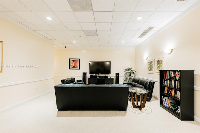 view of carpeted living room