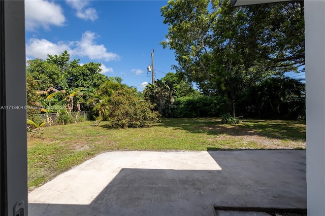 view of yard with a patio