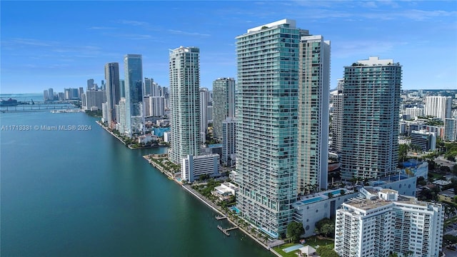 view of city featuring a water view