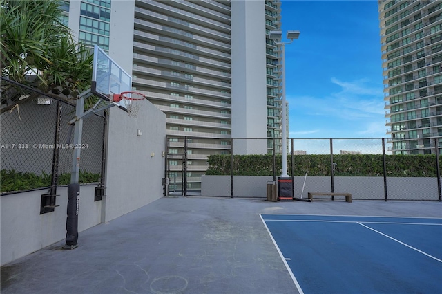 view of basketball court