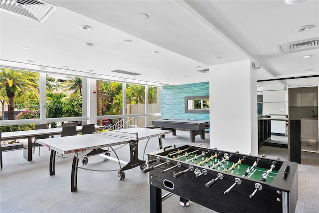 recreation room featuring pool table