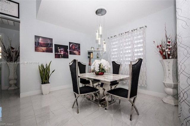 view of dining room