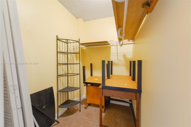 office space featuring a textured ceiling