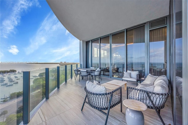 balcony with outdoor lounge area