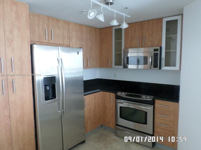 kitchen with stainless steel appliances