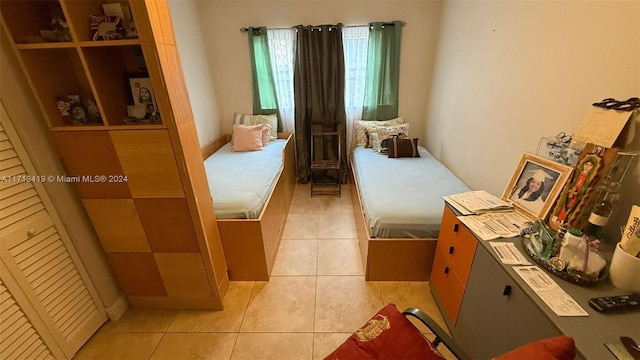 view of tiled bedroom