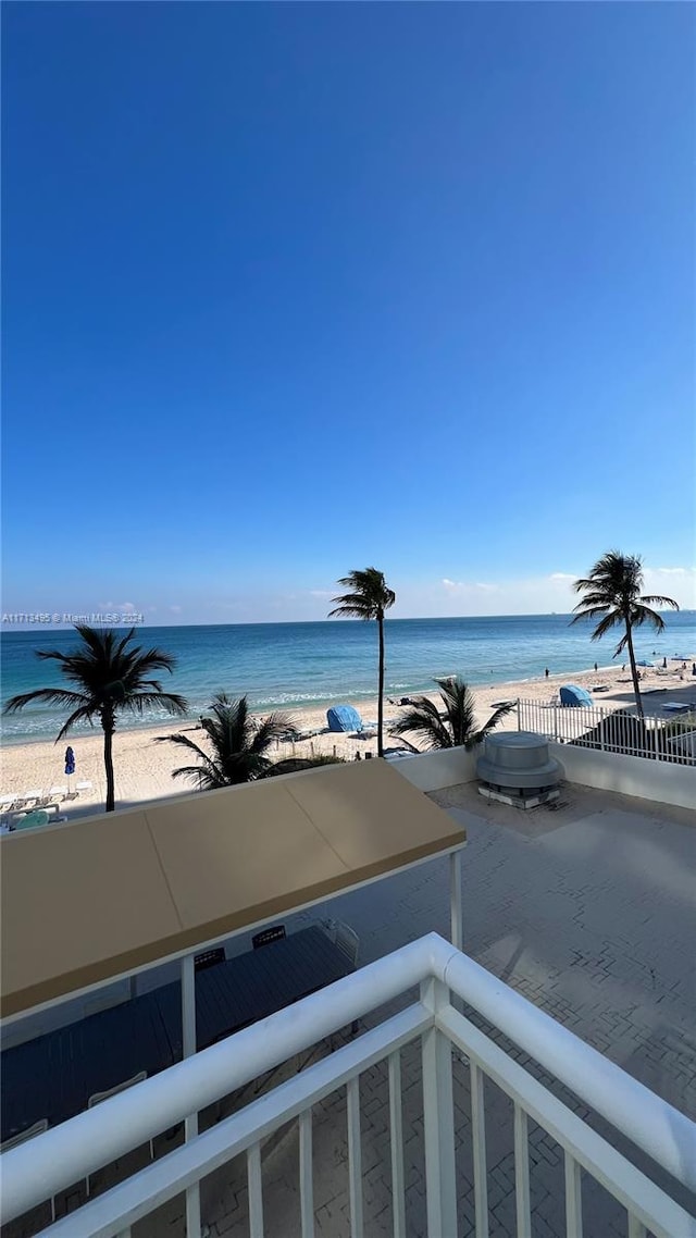 water view with a view of the beach