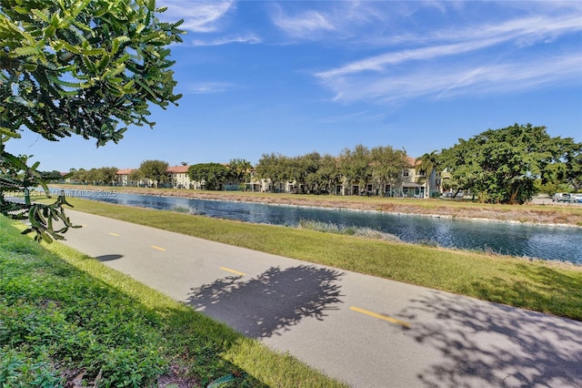 view of property's community featuring a water view