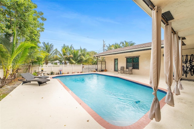 view of pool with a patio