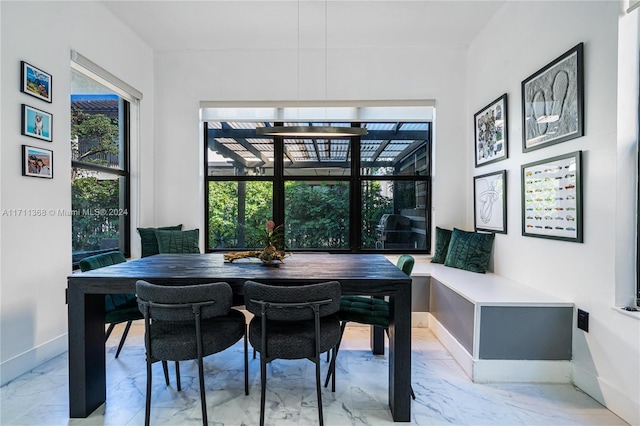 view of dining room