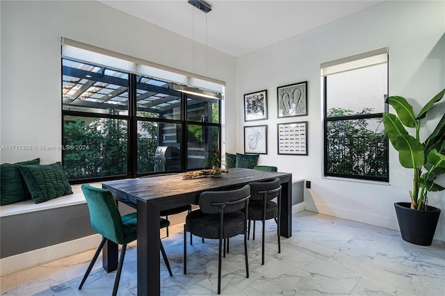 view of dining area