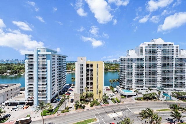 view of property featuring a water view