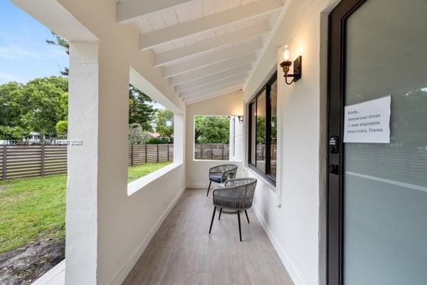 view of patio with a porch