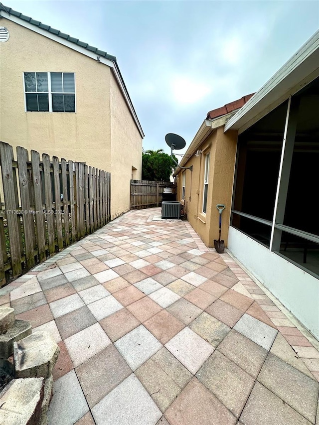 view of patio with central air condition unit