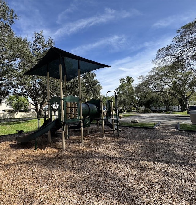 view of jungle gym