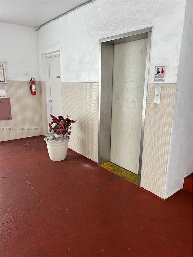 corridor with elevator