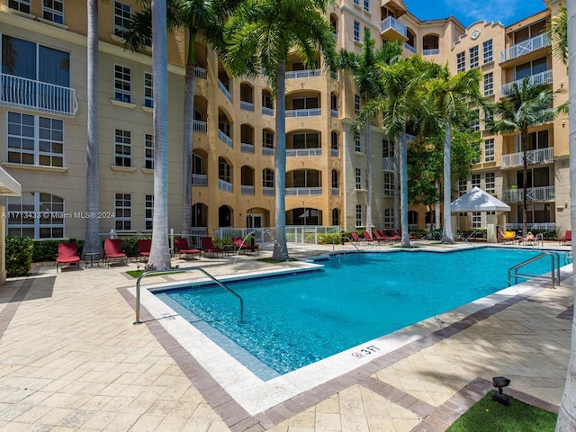 view of pool with a patio