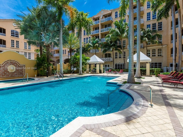 view of pool with a patio area