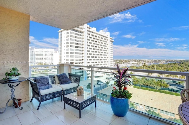 balcony with an outdoor living space