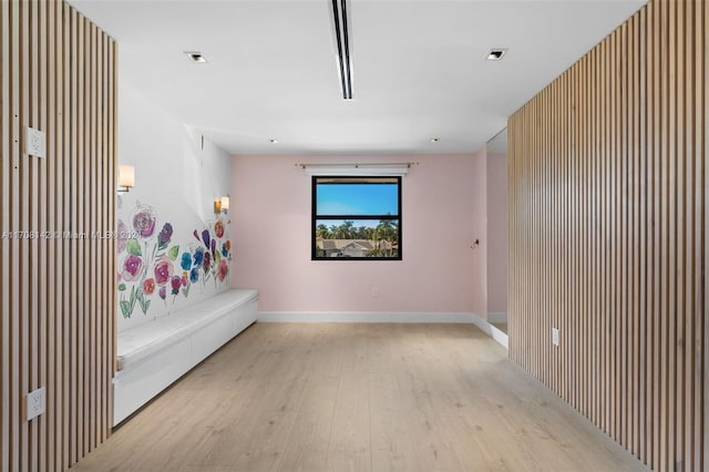 empty room featuring light hardwood / wood-style flooring