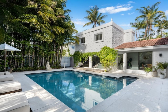 view of pool with a patio area