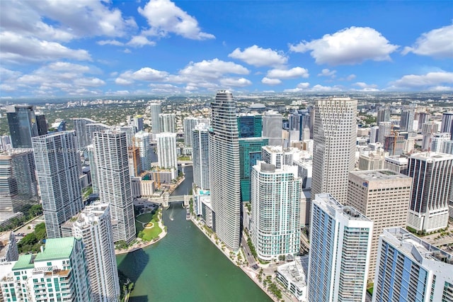 property's view of city with a water view