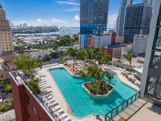 601 NE 1st Ave Unit 2409, Miami, FL 33132 - community pool with a city view