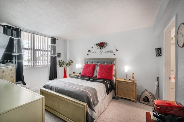 bedroom featuring a textured ceiling