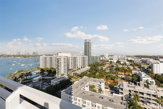 view of city featuring a water view