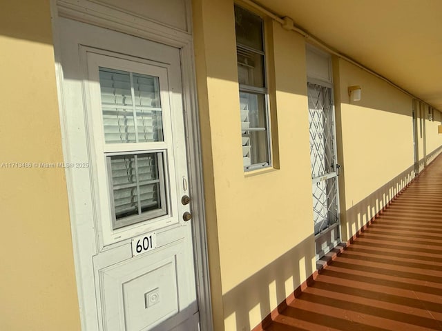 view of doorway to property